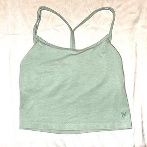 PINK Cropped Cami - Sage Green 🌿 (S)